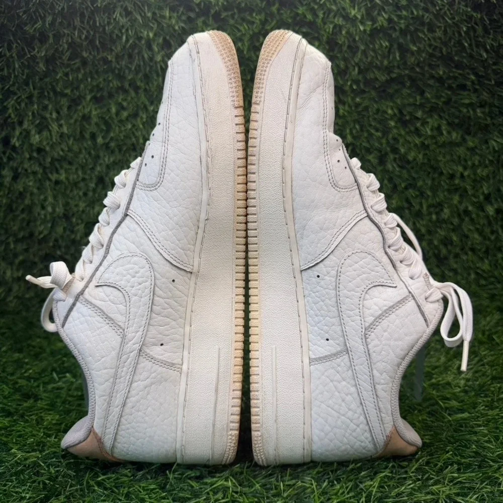 Nike Air Force 1 Mens 12 Premium Split White Tan Low Top 905345-105 2017